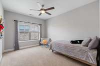 Across the catwalk, you'll find a spacious second bedroom