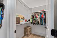 Each bedroom features a generous walk in closet