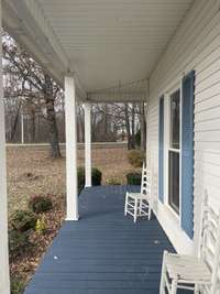 Freshly Painted Rocking Chair Front Porch