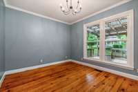 Another view of the Flex Room located on the back of the home overlooking the spacious deck and backyard