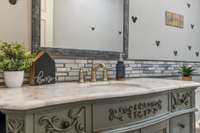 Gorgeous Vanity with beautiful backsplash