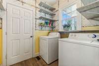 Laundry Room located off the Garage