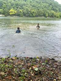 Laughter echoing over still waters - childhood at its most peaceful.