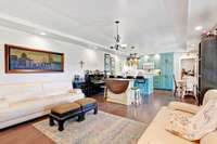 Open concept living - kitchen area.