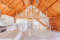 Kitchen view of loft