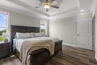 Tray ceiling makes this room feel even larger!