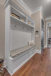 Right off the back entrance from the garage you will love having this build in drop zone.