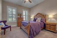 What a treat to have a guest suite on the first floor.  This room is very sunny and features a large closet.