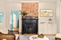 A beautifully restored, working gas fireplace—a stunning centerpiece brought back to life!