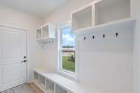 Custom built ins in the laundry room