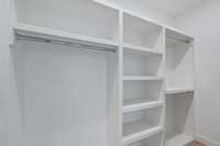 Plenty of room to hang dresses, suits, or long coats