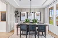 Formal Dining Room.  Photos are of the Slatewood Decorated Model Home and are for demonstration purposes only. Colors and finishes will vary.