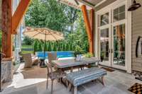 Covered Breezeway connects main house to Carriage House