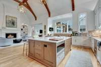 Spacious Walnut Island had great storage
