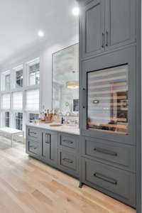 Sub Zero wine refrigerator with two refrigerator drawers