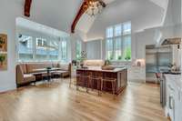 Custom banquet is perfect for entertaining or family dining.