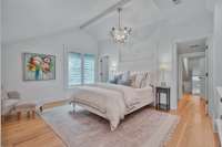 Bedroom# 2 features a vaulted ceiling and en-suite bath