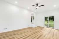 family rec/room and additional access to back yard.
