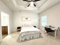 Primary bedroom and bathroom are located on main floor