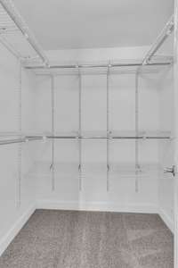 Abundant walk in closet space