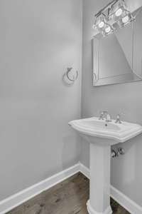 half bath off great room