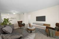 Living room has been virtually staged