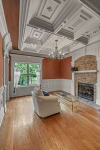 See this impressive ceiling! If you like trim, this is for you!