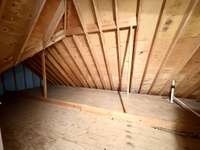 Walk in attic storage (more space than shown in picture)