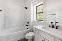No window in the bathroom on an interior unit