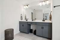 Primary Bath double sinks with vanity
