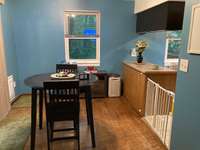 Freshly painted dining area.