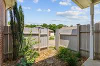 Guests can enter the back of the home thru the gate/fencing area or the front door.