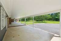 Covered Back Patio is perfect for Your Morning Coffee and enjoying the Backyard year round.