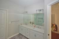 It has double vanities.