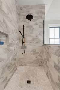 A closer view of this well-appointed shower.