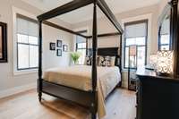 And guest room three has three windows - all with new custom window treatments!