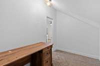 Bonus storage or office space upstairs