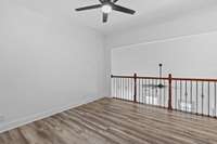 Loft overlooks downstairs living space