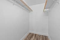 Large walk-in closet in primary bedroom