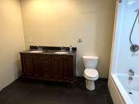 Double vanity in primary bath.