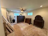 One of two bedrooms on the main floor.