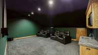 ~ Media Room With Full Wet Bar, Built In Microwave & Mini Fridge ~