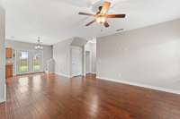 The main level has an open floor plan which is great for entertaining!