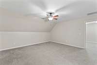 At the top of the stairs is the bonus room!