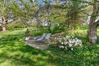 Backyard sitting area