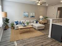 Virtually staged living room