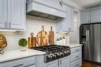 Kitchen showing the large cooktop.