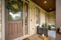 View of the front porch.