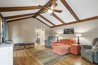 Vaulted ceilings give a cozy feel!
