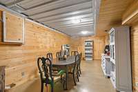 Finished Basement is AWESOME with Metal Ceilings and Trim work!